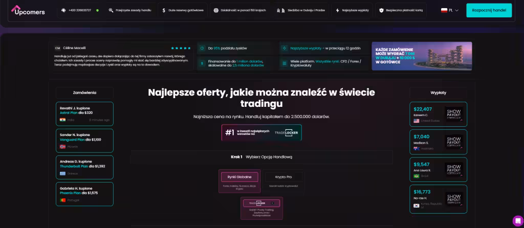 Upcomers strona główna